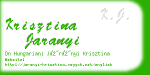 krisztina jaranyi business card